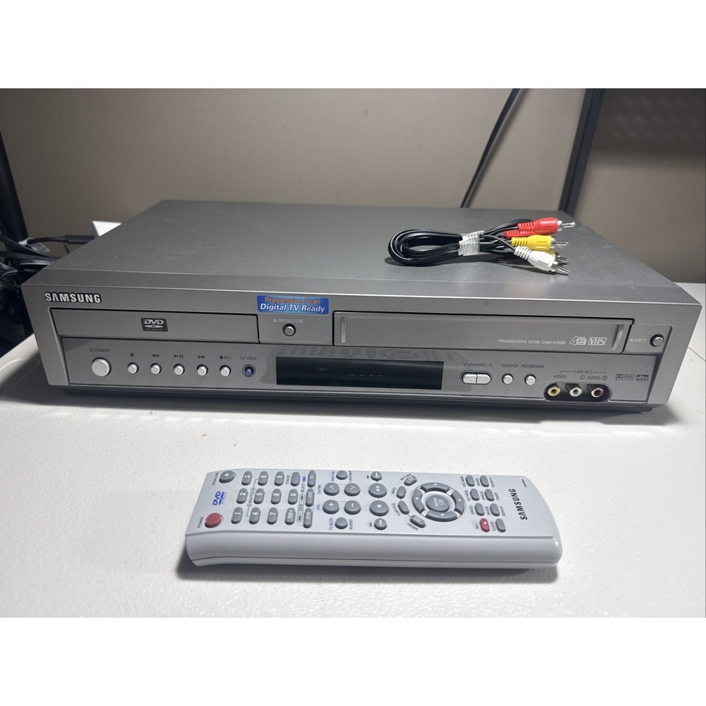 Samsung DVD-V3500 DVD VCR VHS Combo Player Recorder with REMOTE Tested Working